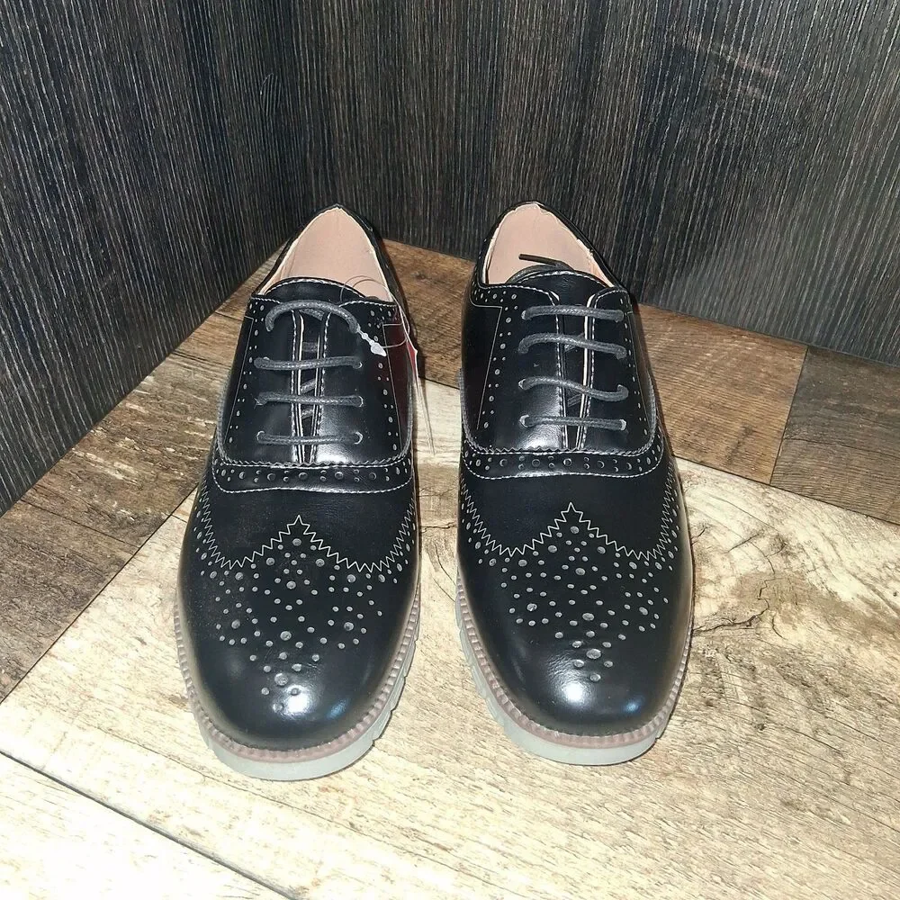 Deer Stags Big Kids Benton Jr Wingtip Hybrid Dress Sneaker Black/Gray Size 4M